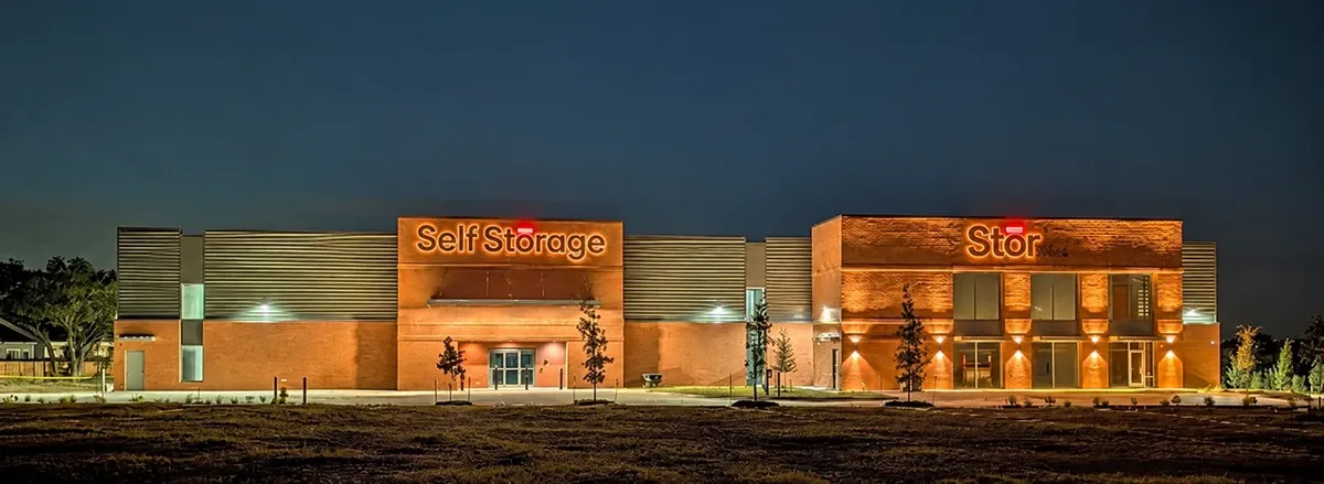 exterior building of Liberty Hill at Night